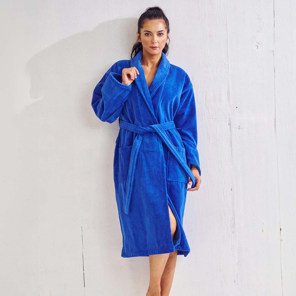 ASL American Soft Linen, Mens and Womens Robes, S-M, Colonial Blue  BR-S-M-Colonial--W3 - The Home Depot